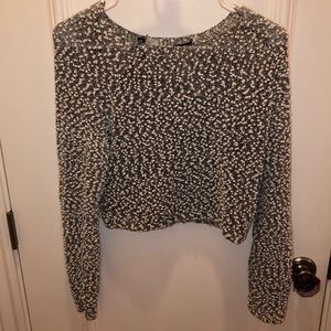 fuzzy crop sweater